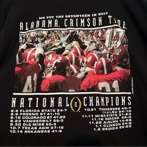 Vintage University of Alabama Football 2017 National Championship Shirt Size 2XL